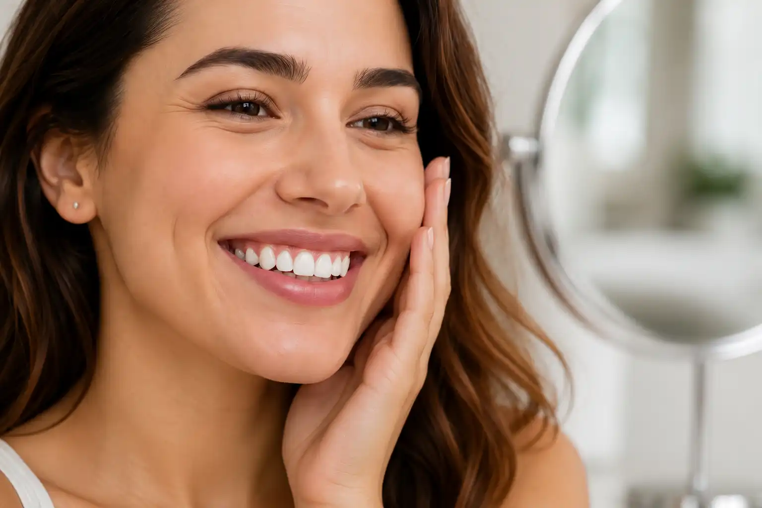 Smiling dental patient